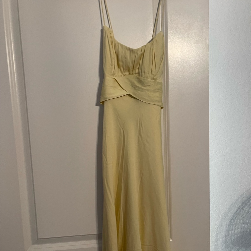 Petal & Pup Strapless Yellow Dress
